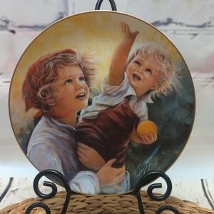 Crown Parian Numbered Edition Decorative Plate "Reaching Together"